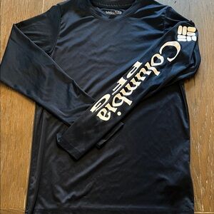 Columbia PFG Blue Long Sleeve Tee with White Sleeve Logo